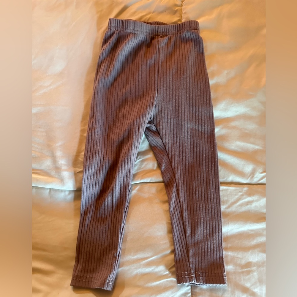 Lilac Ribbed Leggings